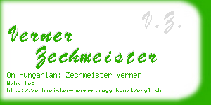 verner zechmeister business card